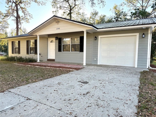 ranch-style house with a garage