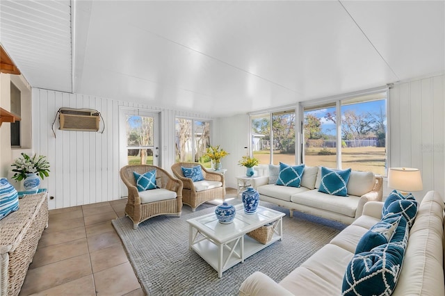 sunroom / solarium with a wall unit AC