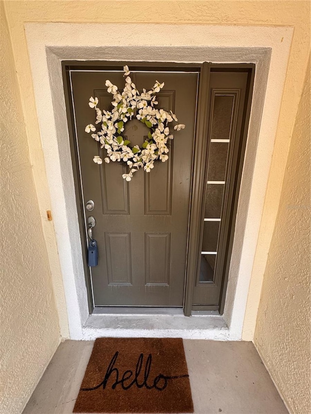 view of doorway to property