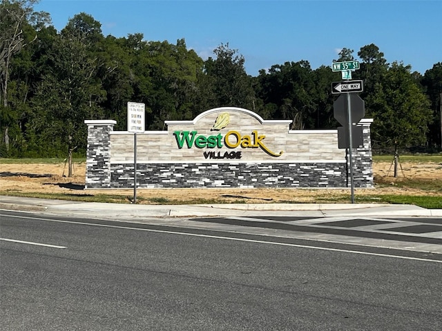 view of community sign