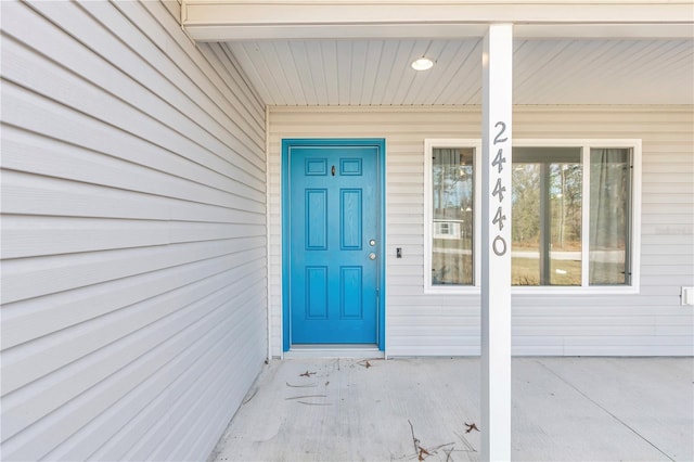 view of doorway to property