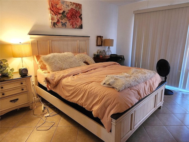 bedroom with tile patterned flooring