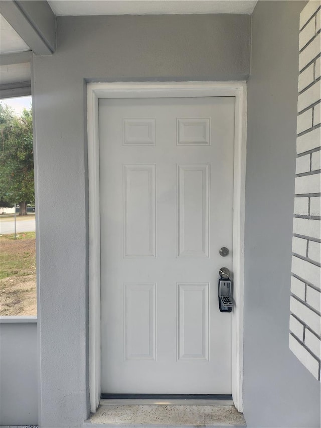 view of doorway to property