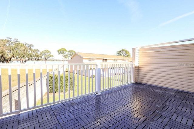 view of patio with a balcony