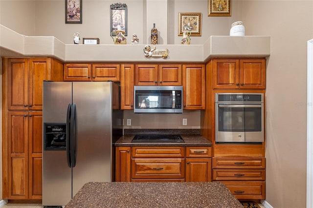 kitchen with appliances with stainless steel finishes