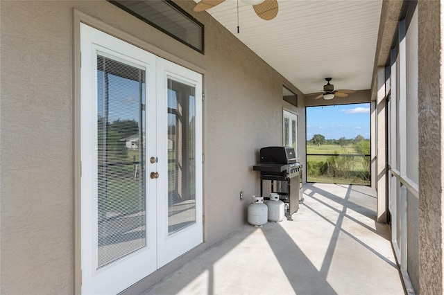 view of sunroom