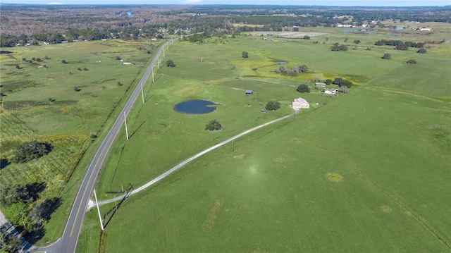 drone / aerial view featuring a rural view