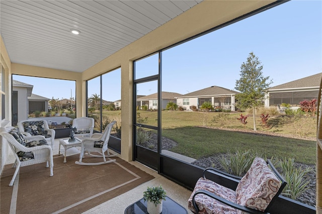 view of sunroom