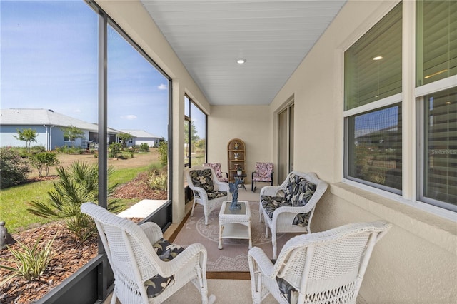 view of sunroom