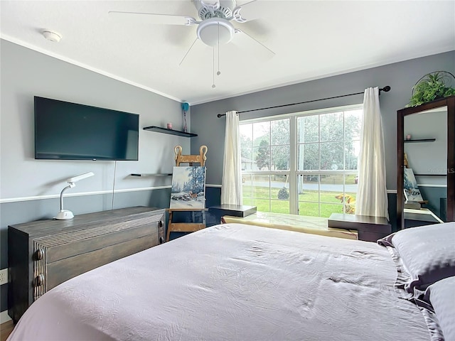 bedroom with ceiling fan