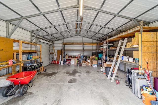 garage with a carport