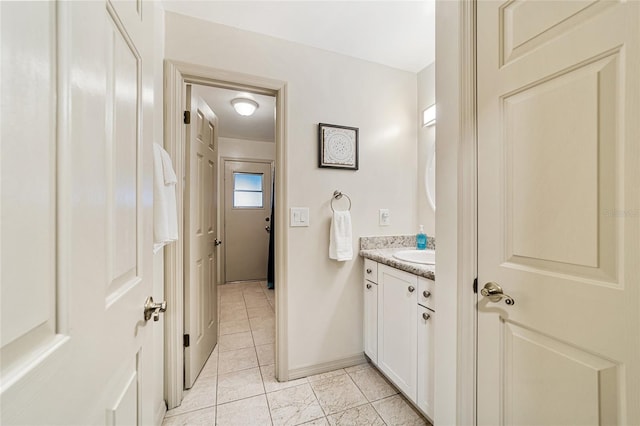 bathroom with vanity