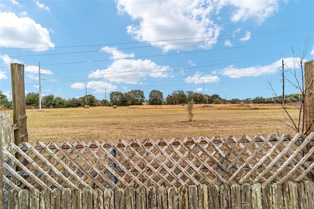 view of yard featuring a rural view