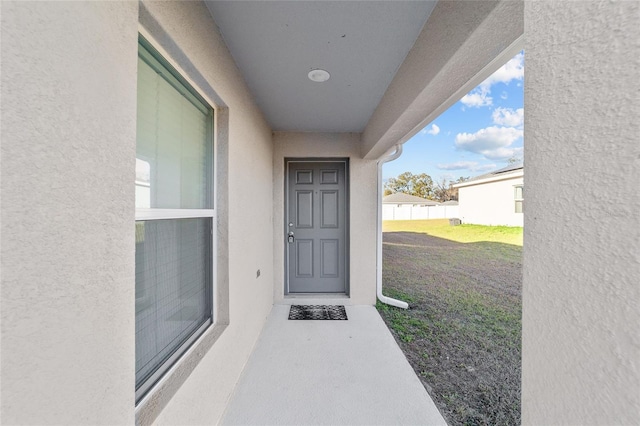 view of doorway to property