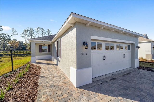 view of home's exterior featuring a garage