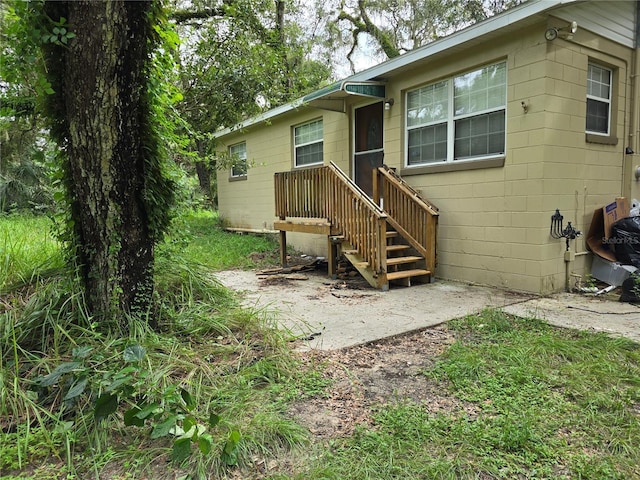 rear view of property with a patio area