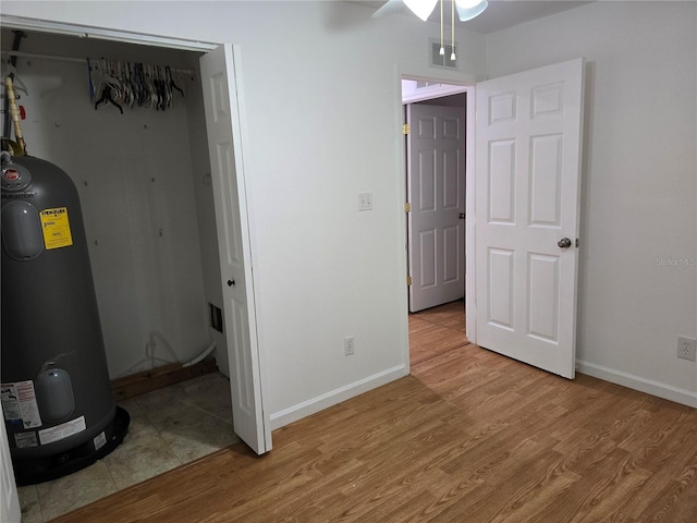 interior space with electric water heater