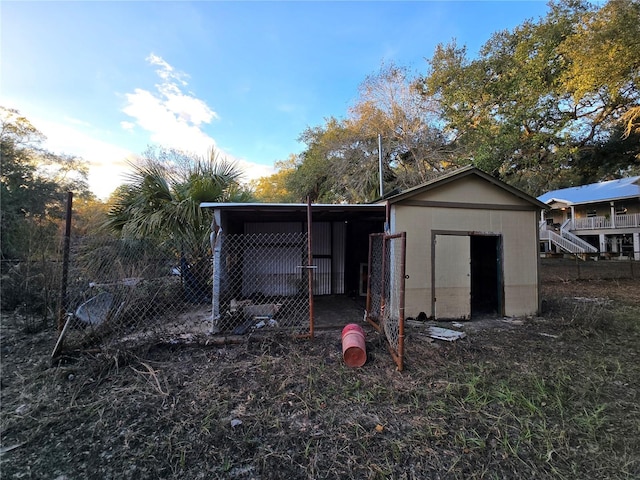 view of outdoor structure