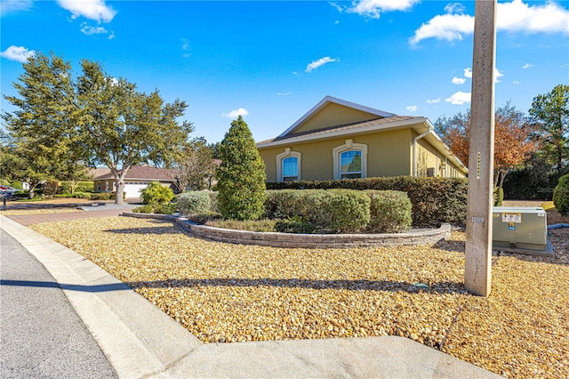 view of single story home