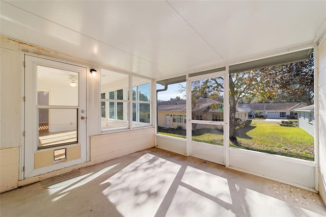 view of sunroom