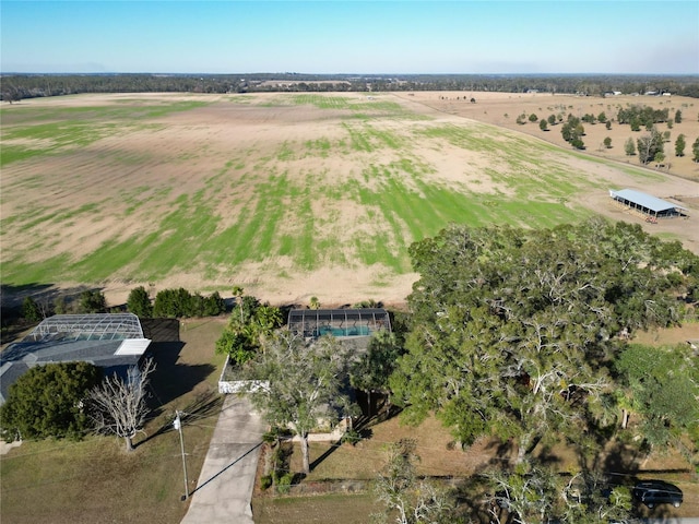 bird's eye view with a rural view