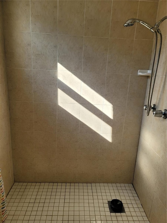 bathroom with tiled shower