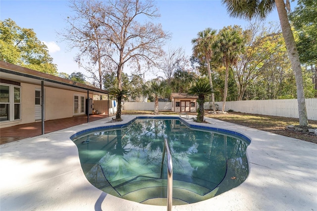 view of pool with a patio area