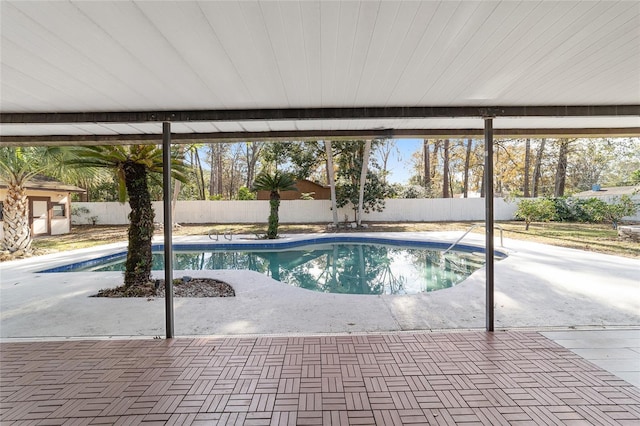 view of pool with a patio