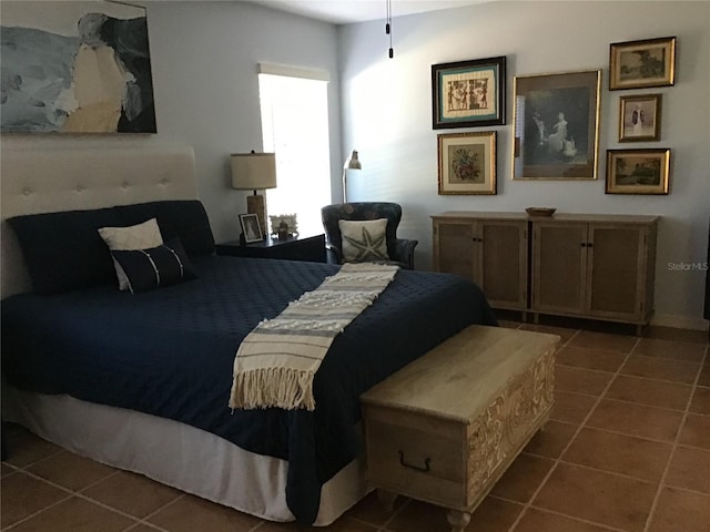 view of tiled bedroom