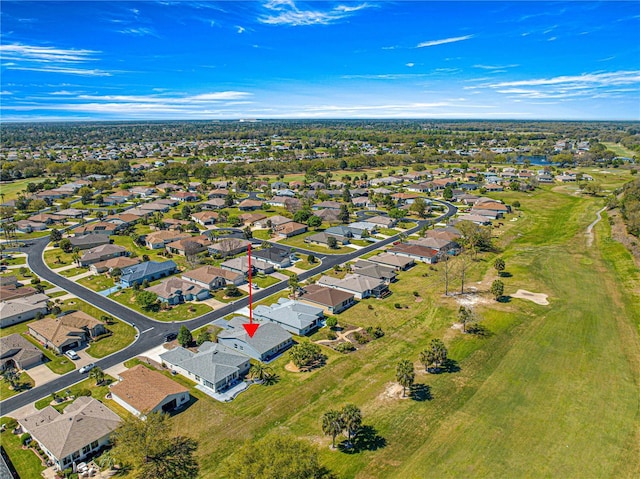 bird's eye view with a residential view