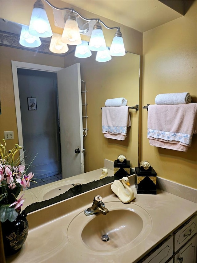 bathroom with vanity