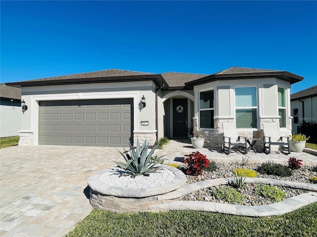 view of front of house featuring a garage