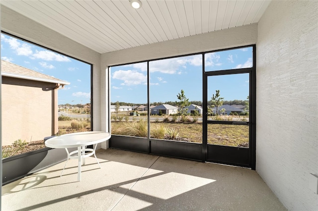 view of sunroom