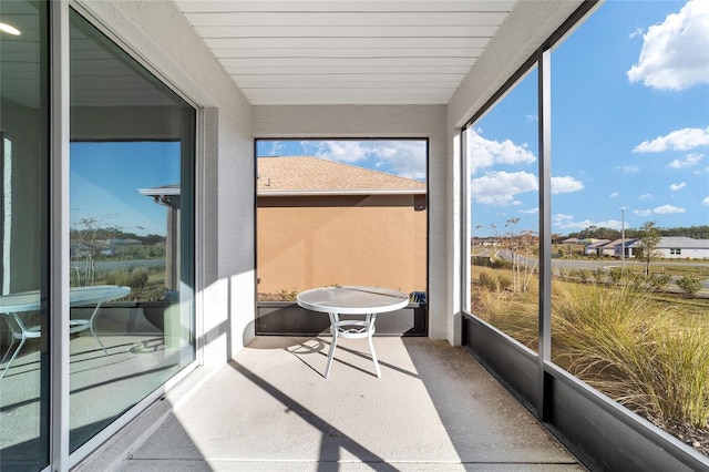 view of sunroom