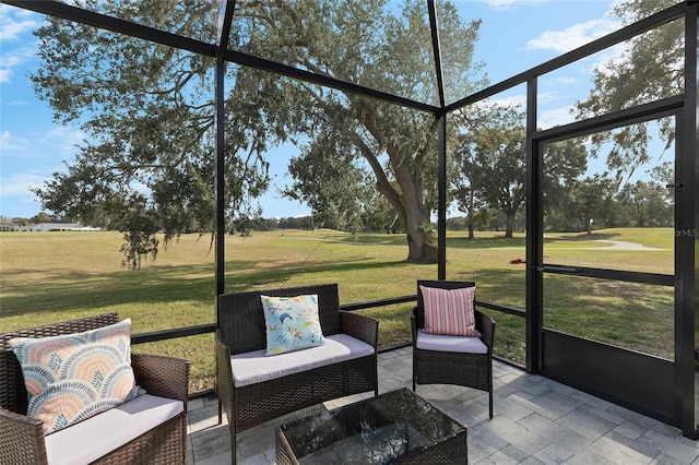 sunroom with plenty of natural light