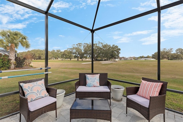 view of sunroom