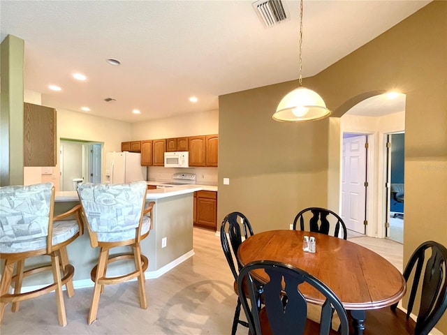 view of dining area