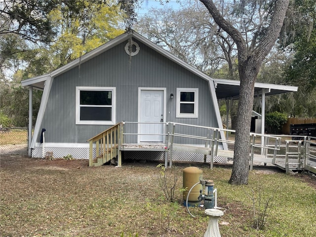 383 S Rooks Ave, Inverness, FL 34453 - view of front of property with fence