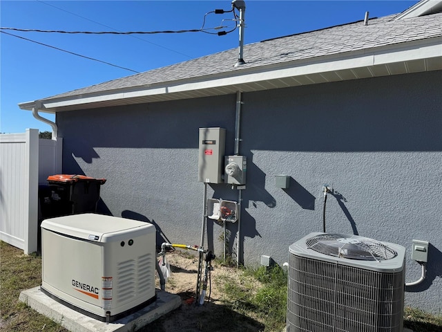 exterior details featuring central AC unit