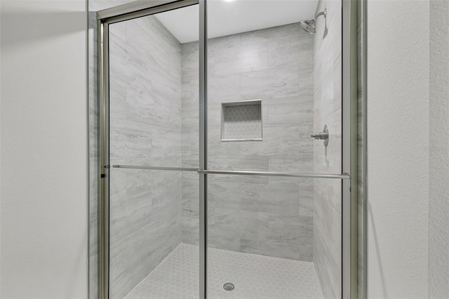 bathroom featuring walk in shower