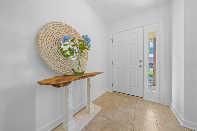 view of tiled entrance foyer