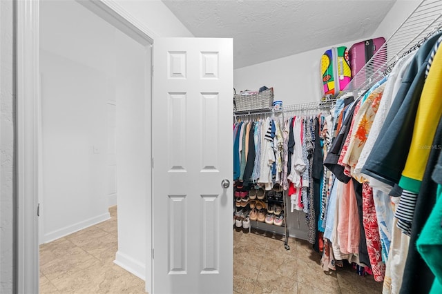 view of walk in closet