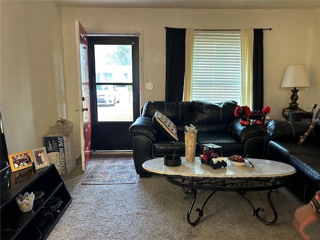 view of carpeted living room