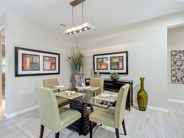 view of dining room