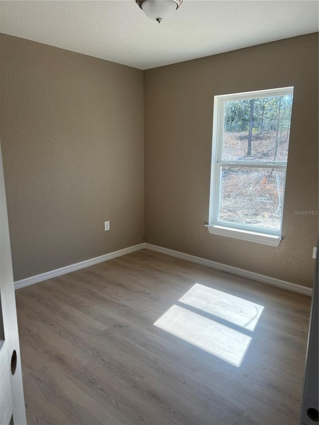 empty room with hardwood / wood-style flooring