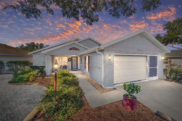 ranch-style house with a garage