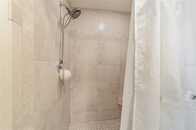 bathroom featuring walk in shower