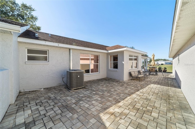 view of patio / terrace featuring central AC unit