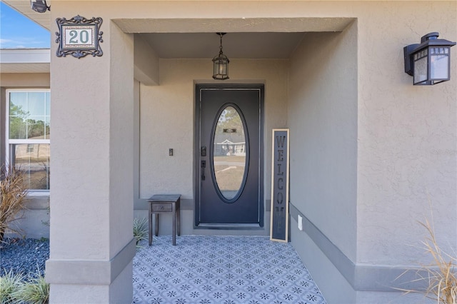 view of doorway to property