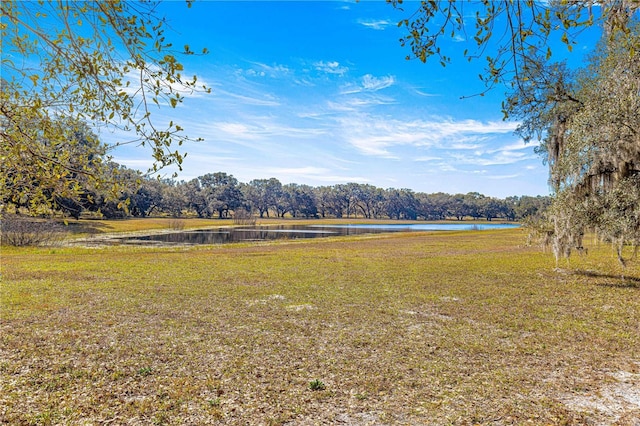 view of yard featuring a water view